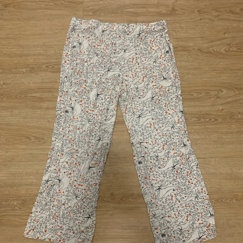 Joe Fresh Women's Floral Pajama Pants - White, Orange, Black